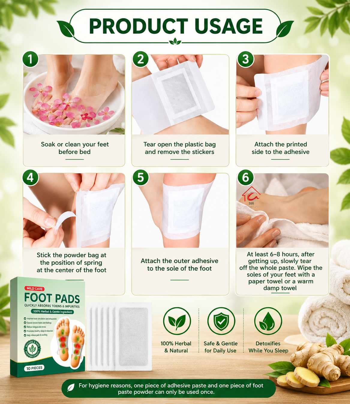 🌿Nature Step Care 💚 Plant-Based Comfort🌿🦶BUY 10 GET 20 FREE 🌱(Pack of 30)