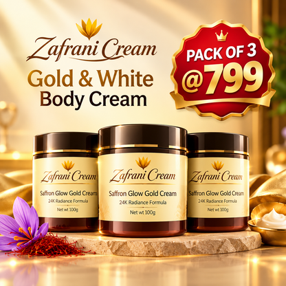 🥳Zafrani  Magic Glow Gold & White Body Cream Combo(Pack of 3 @599)🥳